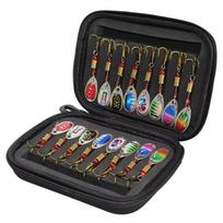 Besisukantis metalinis blizgantis vobleris Laikymo dėklas EVA Žvejybos krepšys Lauko sportas 16pcs 1 box black