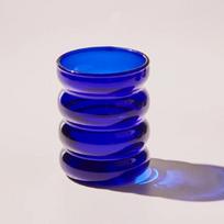 Kūrybiškas stiklinis puodelis karščiui atsparus gėrimų indas arbatai, sultims, pienui, kavai, namų vandens stiklinės, banguotas puodelis 250 ml 250ml blue