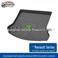 Renault Logan/Duster/Sandero TPE Trunk Mat - Wear-resistant, Waterproof Tail Box Liner 2011-2017 Dacia DUSTER (no notch) gray
