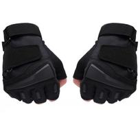 1 Pair Tactical Gloves Half Finger Shock Absorbing Good Elasticity Thickened Non-slip Impact black