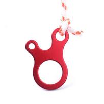 6pcs/lot Outdoor Camping Tent Wind Rope Buckle 3 Hole Aluminium Alloy Rope Tensioner Tent Cord Rope Fastener Tightening Hook. Red red
