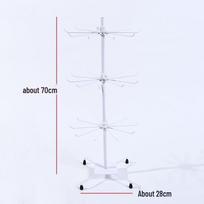 Rotating Detachable Three-Layer Jewelry Display Rack black