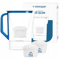 Vandens filtras ąsotis Wessper D3 SLIM 2,7 l su 3 filtrais