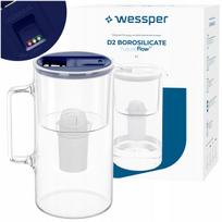 Stiklinis filtras ąsotis Wessper D2 BOROSILICATE, 3 l, LED, su 1 filtru