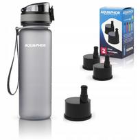 Gertuvė Aquaphor City Grey 500 ml su mygtuku ir skale, 3 filtrai