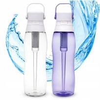 Vandens butelių rinkinys su filtru, 2 vnt., 750 ml, balta ir levandų spalvos, Tritan