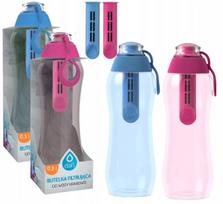 Gertuvės su filtru Dafi Soft 0,3 l, rožinė ir mėlyna, 2 vnt.
