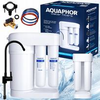 Vandens filtravimo sistema AQUAPHOR MORION RO-101S su juodu čiaupu
