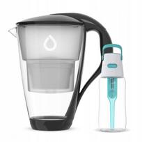 Stiklinis ąsotis Dafi CRYSTAL Black Unimax su mėtų buteliuku Solid 0,5 l