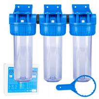 Trijų pakopų vandens filtrų rinkinys 1", 2–6 bar, be slėgio manometrų