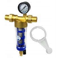 Mechaninis filtras su čiaupu 1", Supreme manometras