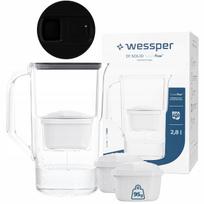 Vandens filtravimo ąsotis Wessper D1 SOLID 2,8 l su Futureflow LED, 3 filtrai