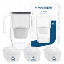 Vandens filtravimo ąsotis Wessper D1 SOLID 2,8 l, juodas, su 10 filtru