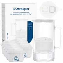 Vandens ąsotis Wessper D4 Borosilicate Mini su 10 filtru