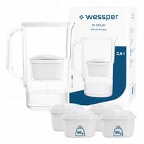 Vandens filtras Wessper D1 SOLID 2,8 l, baltas, su 5 keičiamais filtrais