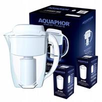 Vandens filtras ąsotis Aquaphor J.SHMIDT 500, 2,8 l, su 2 kasetėmis, baltas
