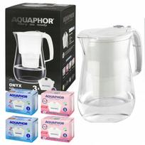 Vandens filtras ąsotis AQUAPHOR ONYX baltas, su 4 Maxfor filtrais
