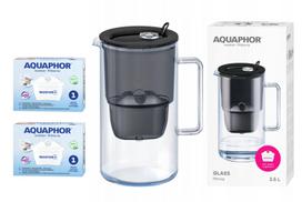 Vandens filtras Aquaphor Glass 2,5 l su 2 Maxfor+ kasetėmis, juodas