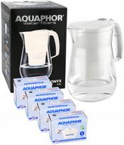 Vandens filtras ąsotis Aquaphor Onyx 4,2 l baltas Tritan, su 4 keičiamais filtrais