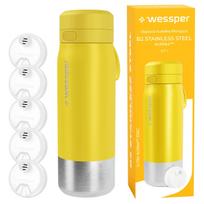 Nerūdijančio plieno gertuvė Wesper B2 Actitex su filtru, 0,7 l, 5 filtrai