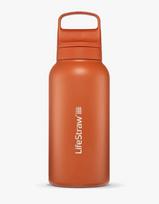 Nerūdijančio plieno vandens butelis su filtru LifeStraw GO 2.0, 1 l, Kyoto Orange