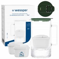 Vandens filtravimo ąsotis Wessper D4 BOROSILICATE MINI su 3 filtrais