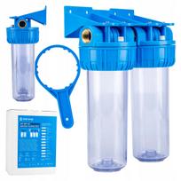 Dviejų pakopų vandens filtrų komplektas be 3/4" manometrų, 2–6 bar