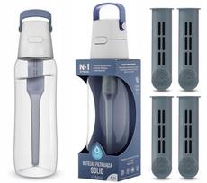 Vandens butelis su filtru Dafi Solid 0,7 l, pilkas, su 4 filtrais