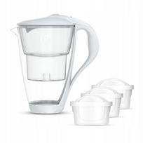 Stiklinis ąsotis su filtru Dafi, baltas, LED indikatorius, 3 Unimax filtrai