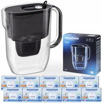 Vandens filtravimo ąsotis Aquaphor Fresh 3,2 l, juodas, su 10 Maxfor+ kasetėmis