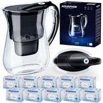 Vandens filtravimo ąsotis Aquaphor LAGO juodas, 3,8 l, su 10 Maxfor+ kasečių