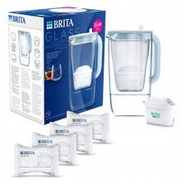 Stiklinis vandens ąsotis BRITA, mėlynas, su 5 Maxtra PRO Pure Performance filtrais