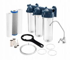 Vandens filtrų rinkinys su po kriaukle montuojamu korpusu 1" AQUA 3 USTM WFU EMI