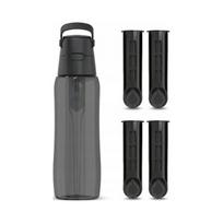 Vandens butelis su filtru DAFI SOLID 0,5 l, juodas, su anglies filtru, Tritan, be BPA