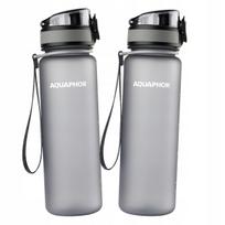 Vandens buteliukas su filtru Aquaphor City 0,5 l, 2 vnt., pilkas