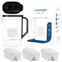 Vandens filtras ąsotis Wessper D3 SLIM FutureFlow LED, su 10 filtru