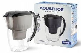 Vandens filtras ąsotis AQUAPHOR SIMPLE 2,8 l, juodas, be filtro elemento