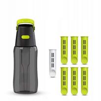 Vandens butelis su filtru Dafi SOLID 0,5 l, juodas, 7 filtrai