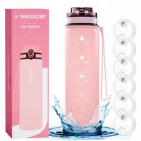 Vandens butelis su filtru Wessper Tritan, 1 l, sportui, su 6 filtrais