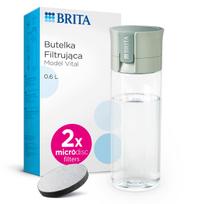 Vandens filtruojantis butelis BRITA Vital Pastel Green, 0,6 l, su 2 filtrais