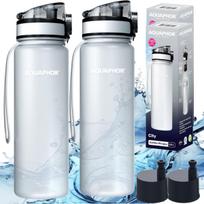 Vandens butelių rinkinys Aquaphor City, 2 x 0,5 l, baltos spalvos, su filtrais
