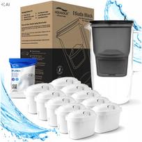 Vandens filtras ąsotis ETIUDA juodas su 10 PURE+ keičiamų filtrų