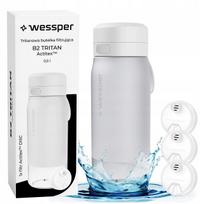 Vandens butelis su filtru Wessper B2 Tritan, 0,5 l, su 3 filtrais