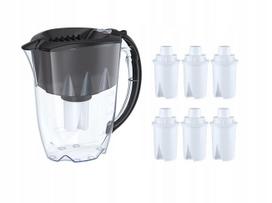 Vandens filtrų ąsotis Aquaphor 2,8 l su skaitikliu, 6 vnt. Standard B15 kasetės, juodas