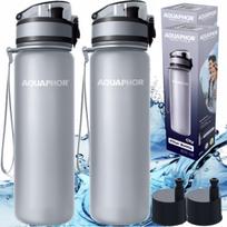 Vandens filtruojantis butelis Aquaphor City, pilkas, 0,5 l, 2 vnt.