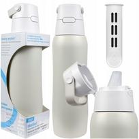 Vandens butelis su filtru Dafi Solid Steel 0,5 l, baltas