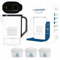 Vandens filtravimo ąsotis Wessper D3 SLIM FutureFlow LED su 4 Wessper filtrais
