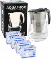 Vandens filtras ąsotis Aquaphor Onyx 4,2 l, juodas, su 4 filtrais