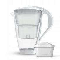 Vandens filtras Dafi Crystal, stiklinis ąsotis 2 l, baltas, su Unimax LED filtru