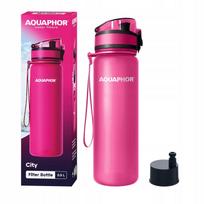 Vandens butelis su filtru Aquaphor City, 0,5 l, rožinis